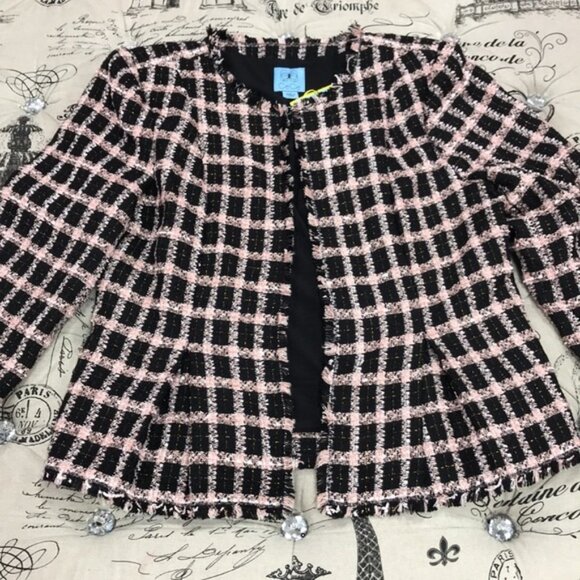 CeCe Plaid Tweed Jacket - Picture 4 of 5